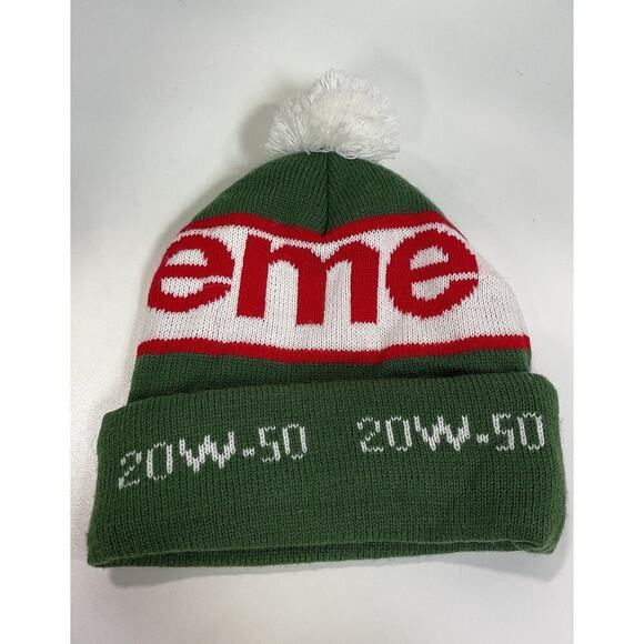 Supreme Garage Beanie Cap Hat Green Red FW20 New York 2020 FW20BN38 DS NWT OS - Picture 6 of 6